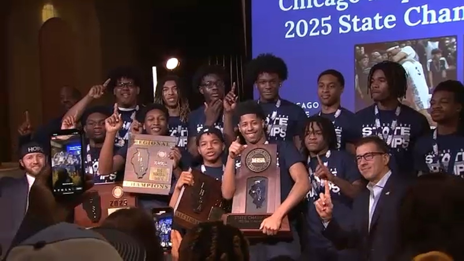 Chicago-area high school boys basketball teams celebrate state championships