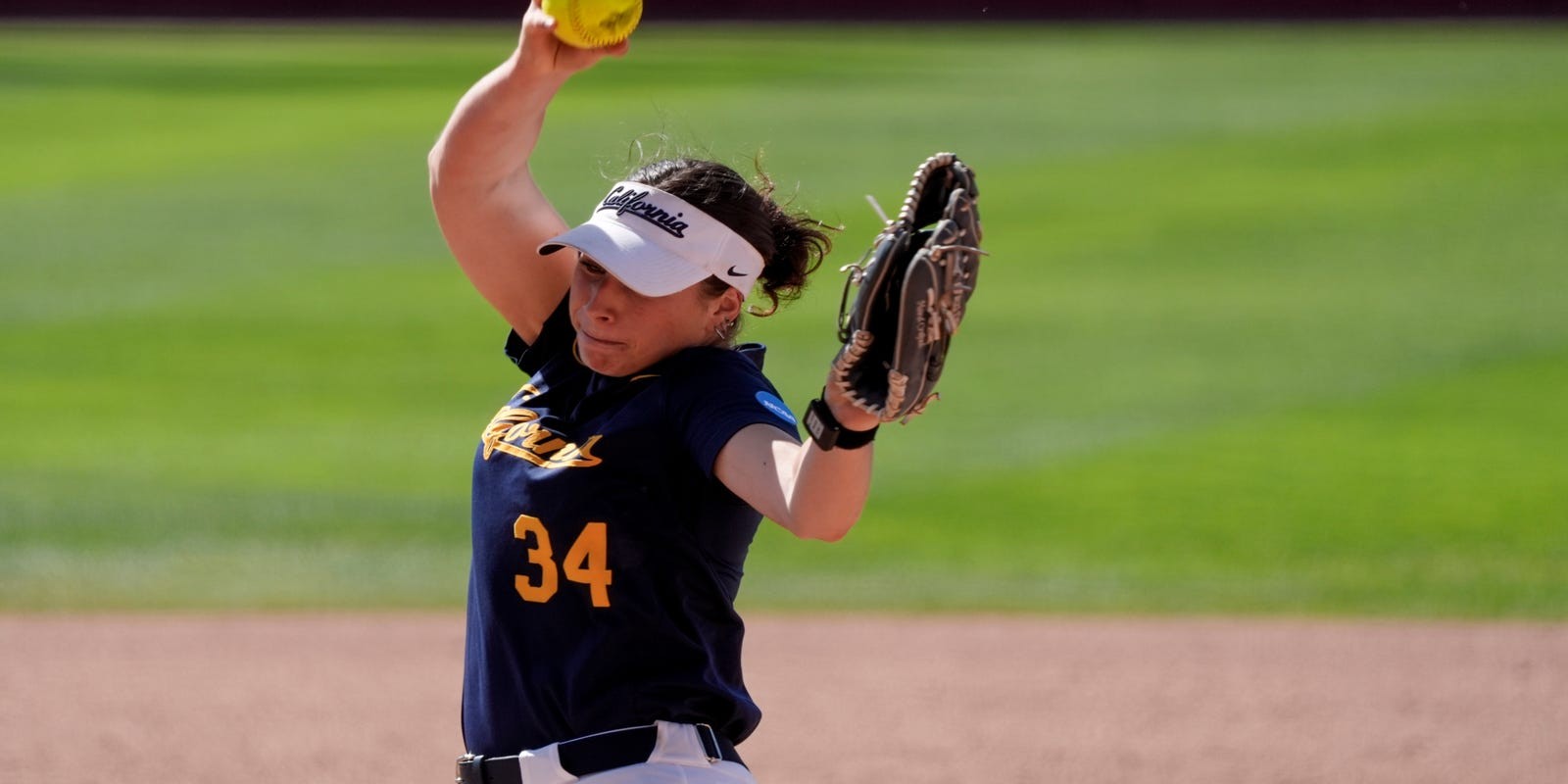 California vs Omaha in weather delay at NCAA softball tournament Norman Regional