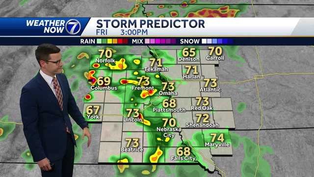 Wrapping up the week with chance for more spotty t-showers
