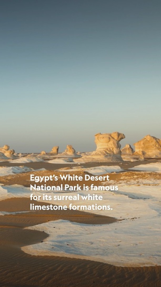 Adding Egypt's White Desert National Park to our travel bucket list immediately. ????? Aside from its stunning views, vi...