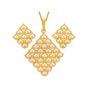 The Beauty of Contrast Tone Pendant Sets in Lustrous Gold