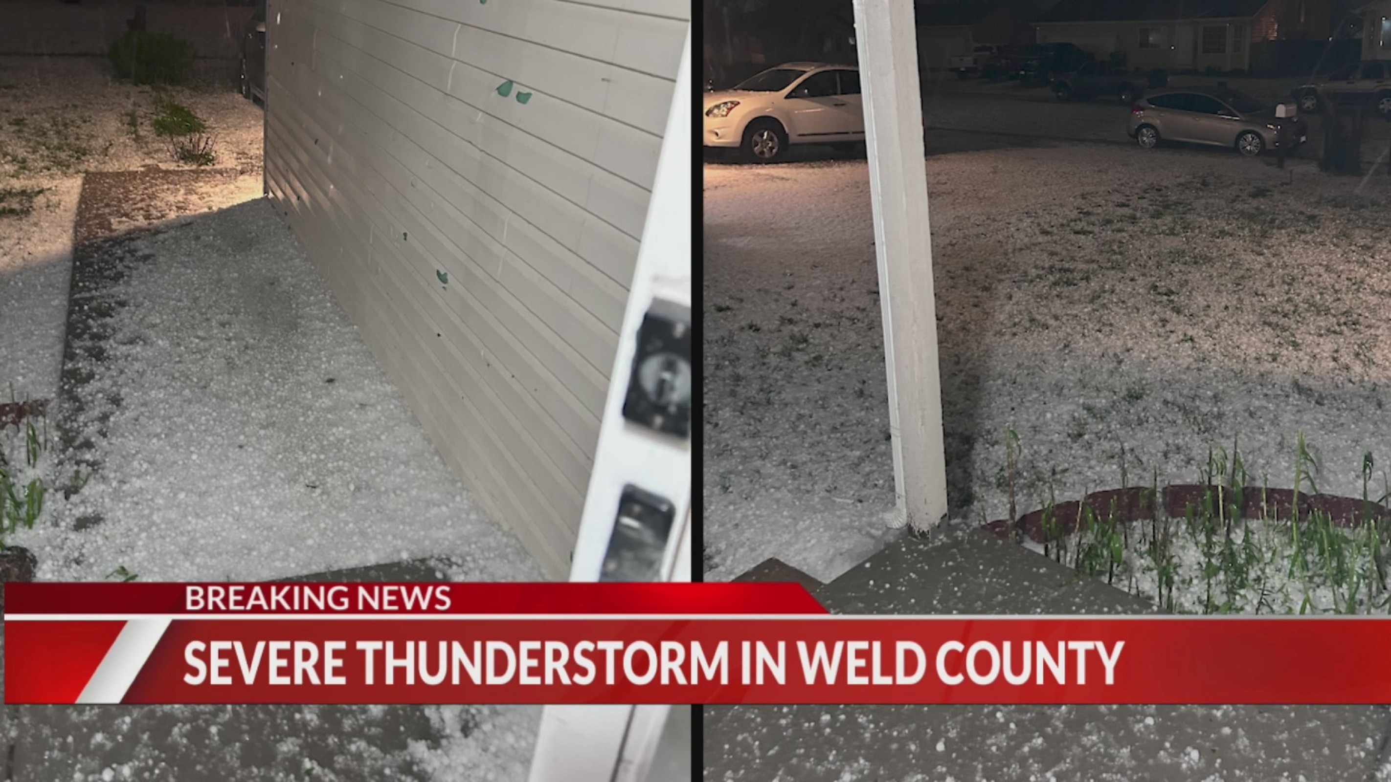Severe storm dumps hail over Weld County