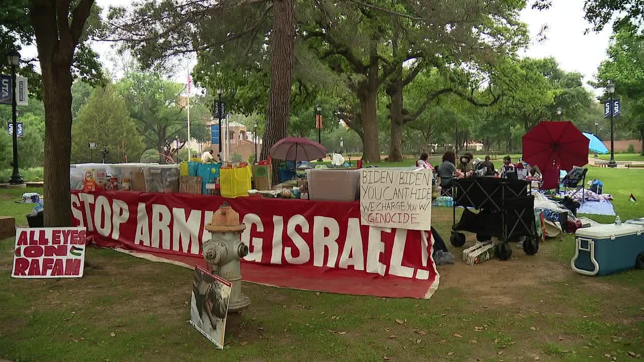 UT Arlington cracks down on ''encampment'' set up by pro-Palestinian protesters