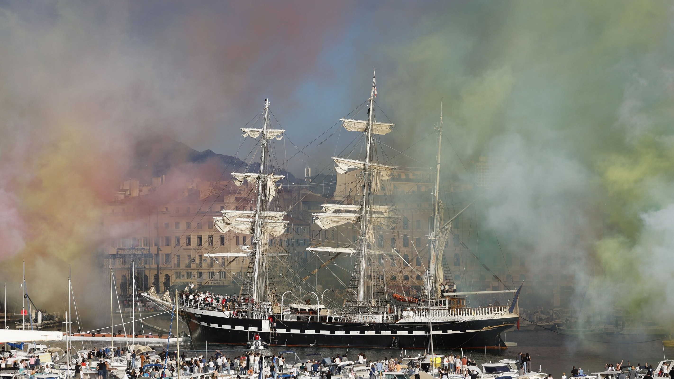 Let the Party Begin! Olympic Flame Arrives in Marseille.