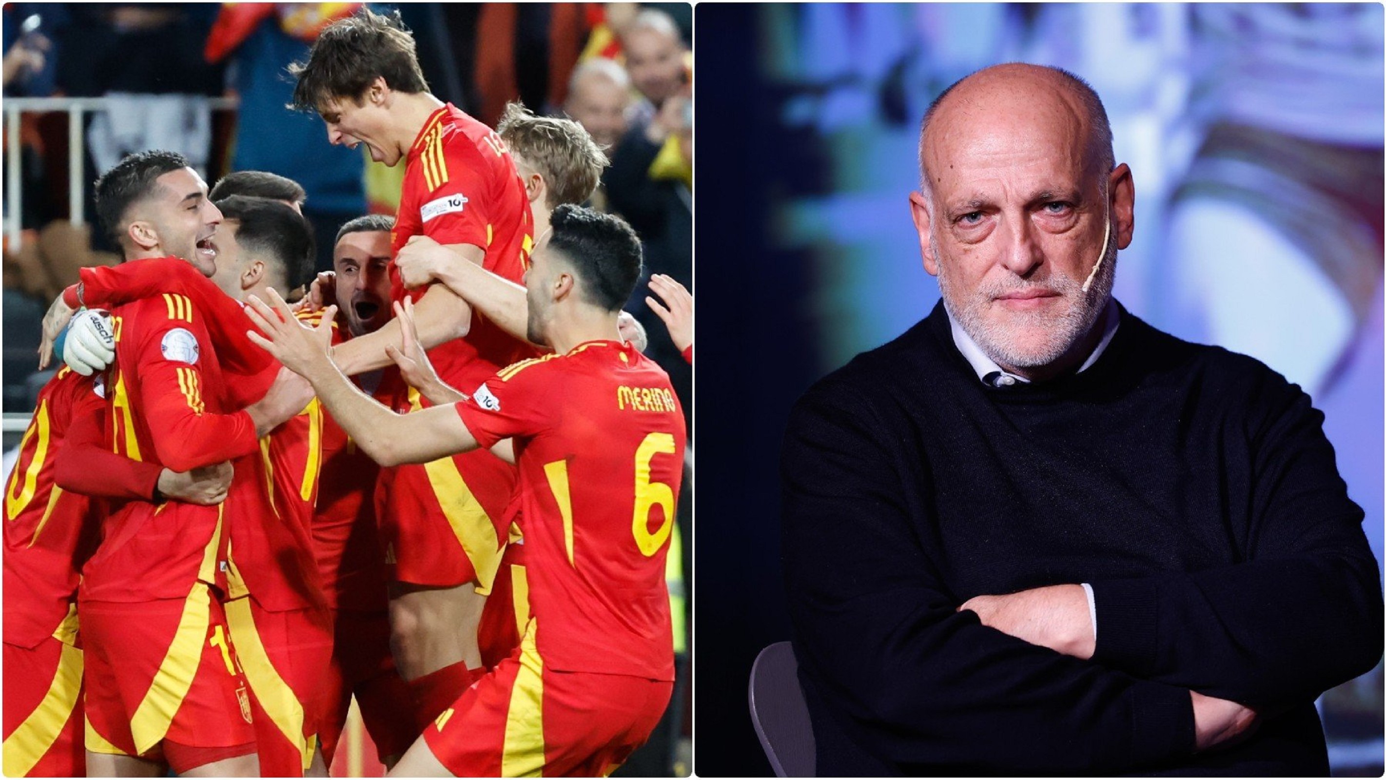 El España-Holanda retrata a Tebas: obtuvo casi el doble de audiencia que toda la última jornada de Liga