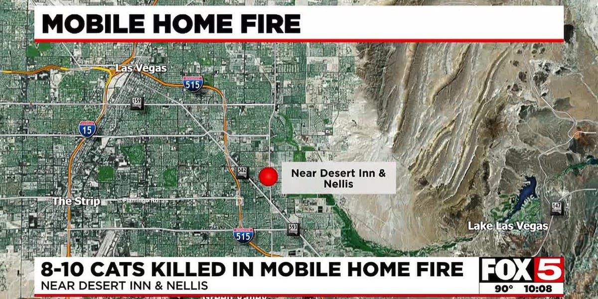 Cats killed in Las Vegas mobile home fire