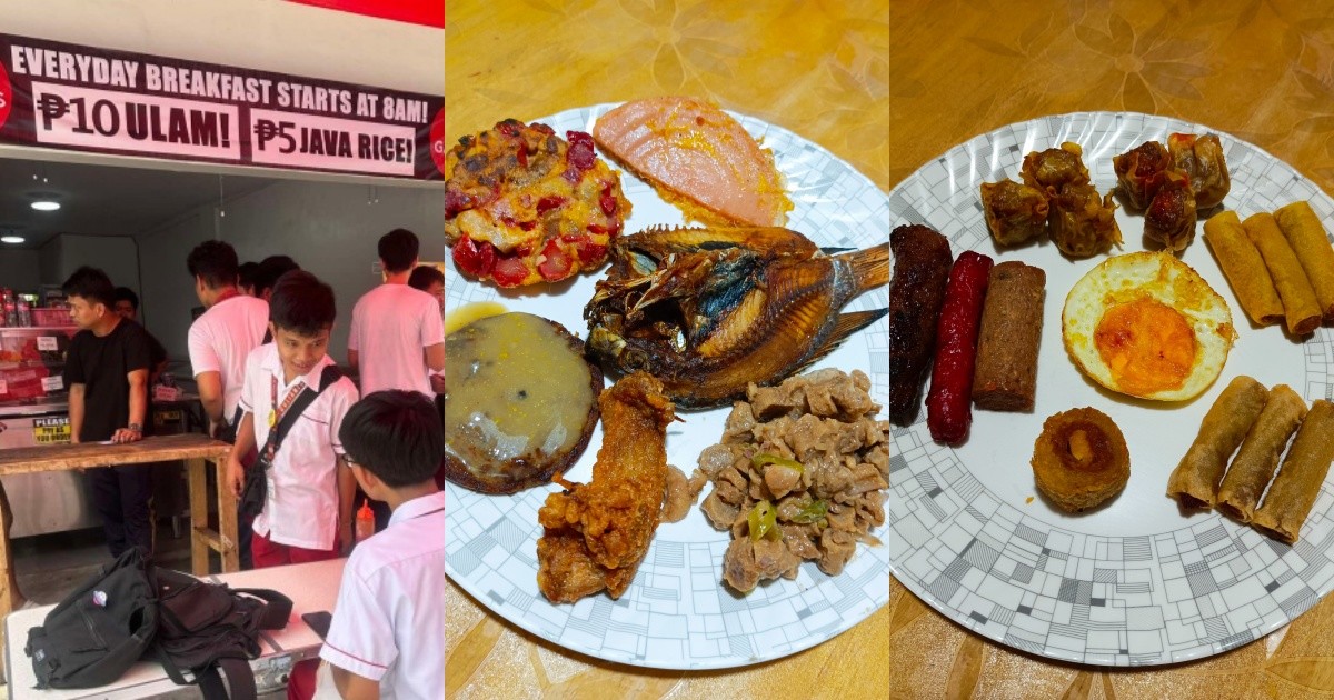 This meat shop-cum-eatery in Quezon City sells P10 ulam and P5 rice for breakfast