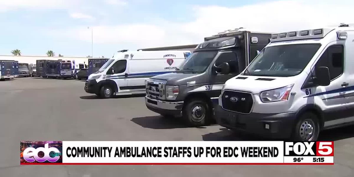 Community Ambulance staffed up for EDC weekend, prepared for high temps