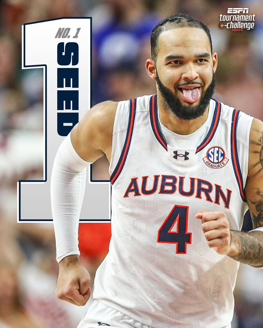 AUBURN IS THE NO. 1 OVERALL SEED IN THE MEN’S NCAA TOURNAMENT??