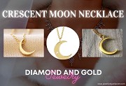 Shop Moon Diamond Necklace - Crescent Moon Necklace at Online Jewelry Store USA