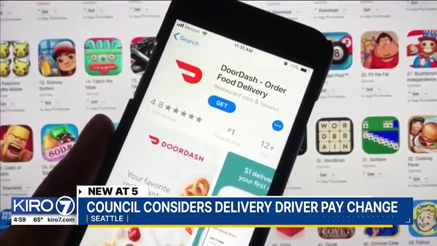 Seattle City Council to vote on proposal to lower wages for app-based delivery drivers