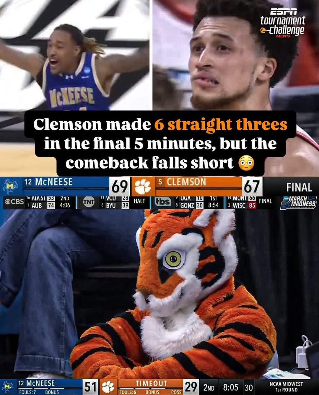 What a wild finish ?? Did Clemson bust your bracket? ??