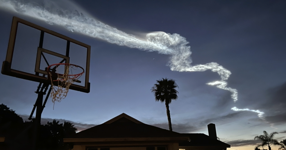 Rocket launch streaks across San Diego sky
