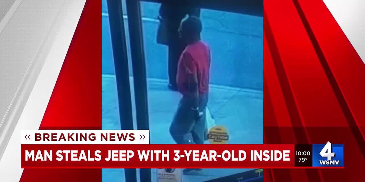 Man steals Jeep with 3-year-old inside