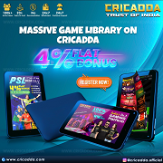 MASSIVE GAME LIBRARY ON CRICADDA 4% FLAT BONUS