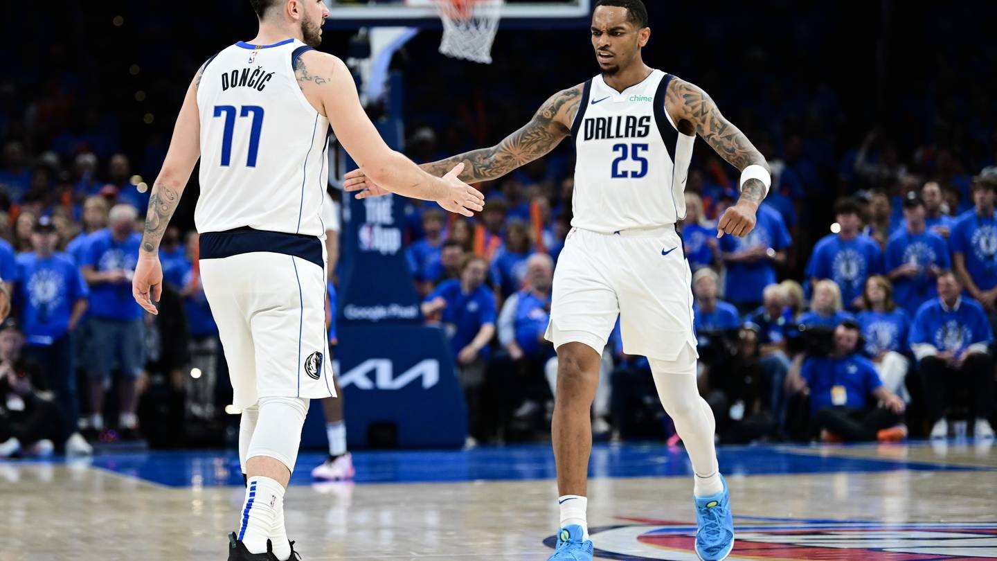 NBA playoffs: Luka Doncic, Mavericks fend off Thunder in Game 2 to tie up series