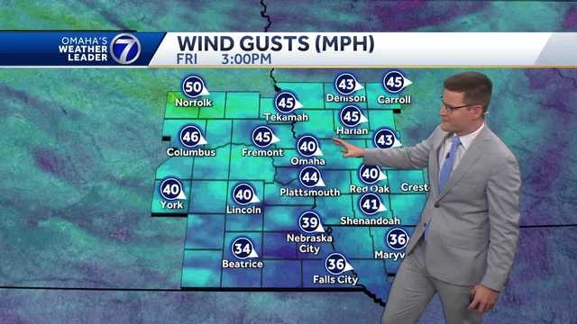 Impact weather Friday with wind advisory for Omaha area