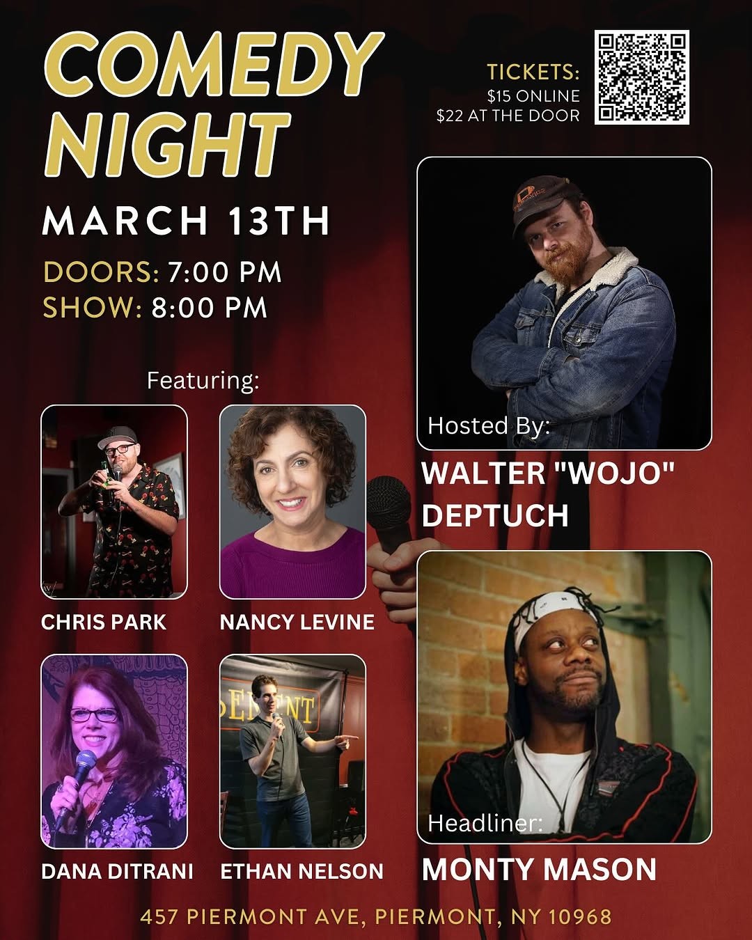 Thursday, March 13th come check out Comedy Night at @reillyspiermont in Piermont, NY! Here’s your opportunity to check o...